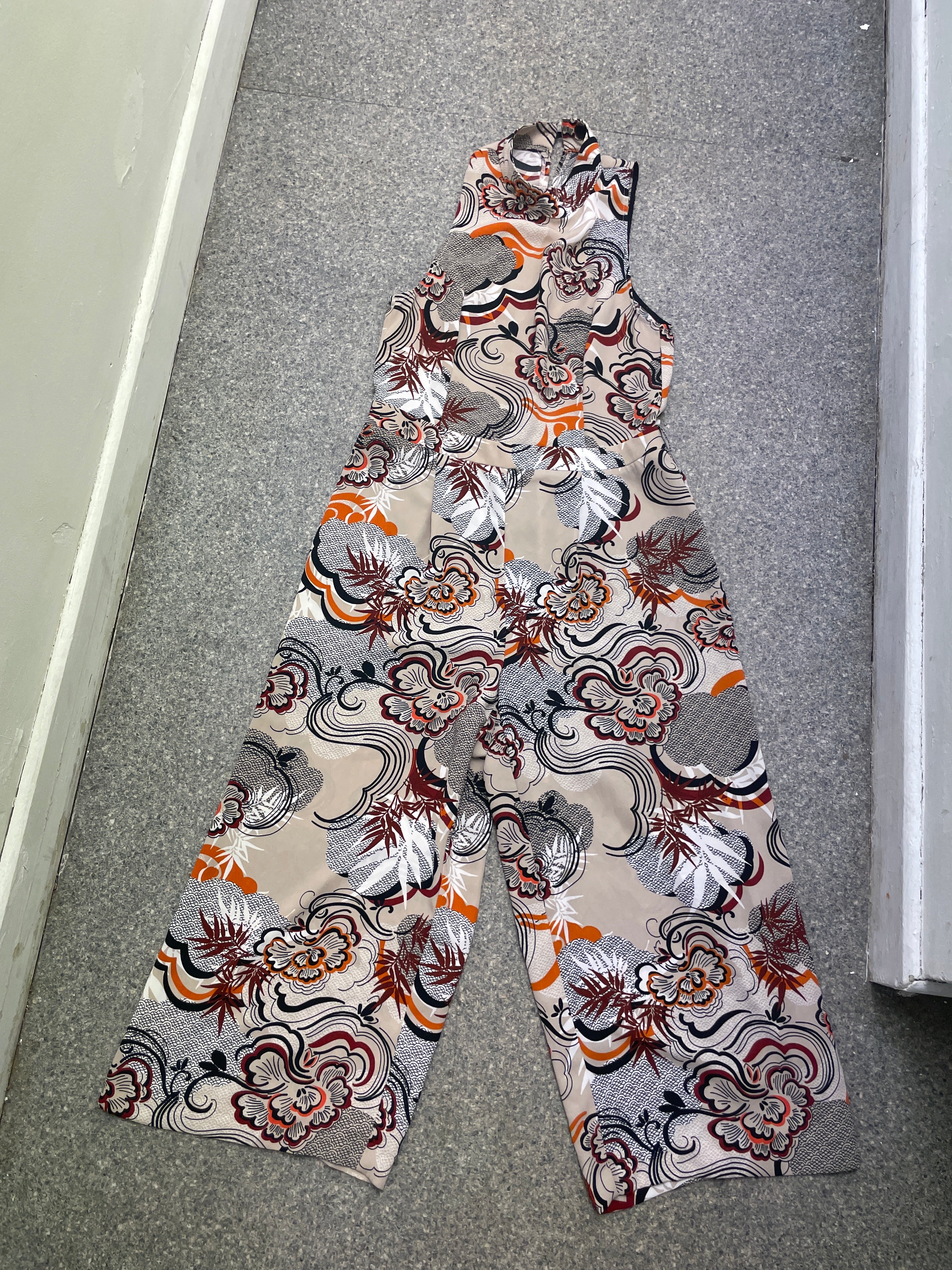 Rubynee Vintage y2k River island all over patterned mustard brown