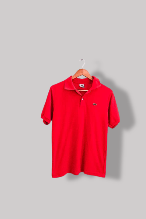Vintage Red Lacoste chemise mens regular fit medium polo shirt