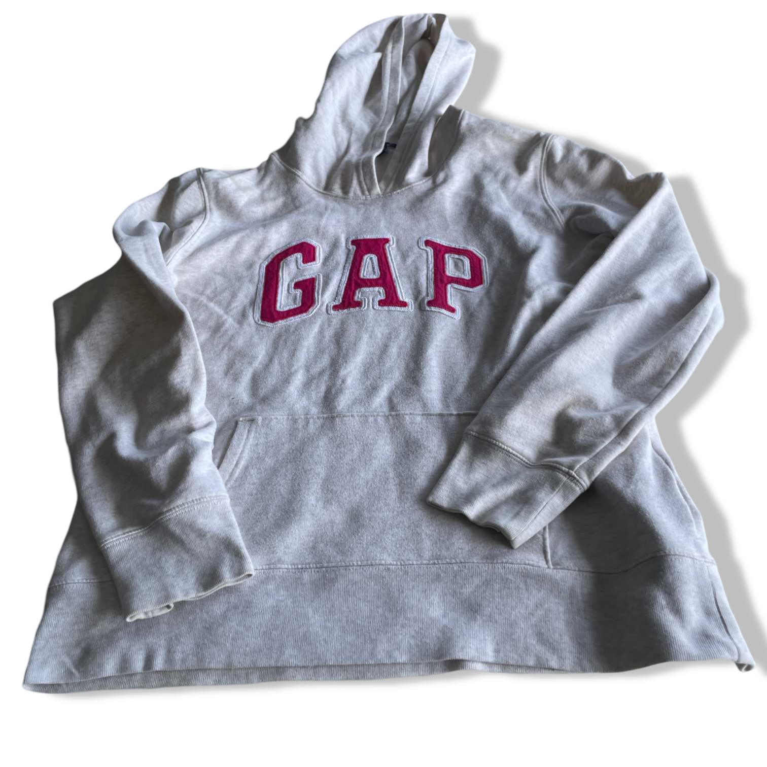 Vintage women Gap graphics White regular fit hoodie in M L25 W20 SKU 5654 weighnpayclothingstore