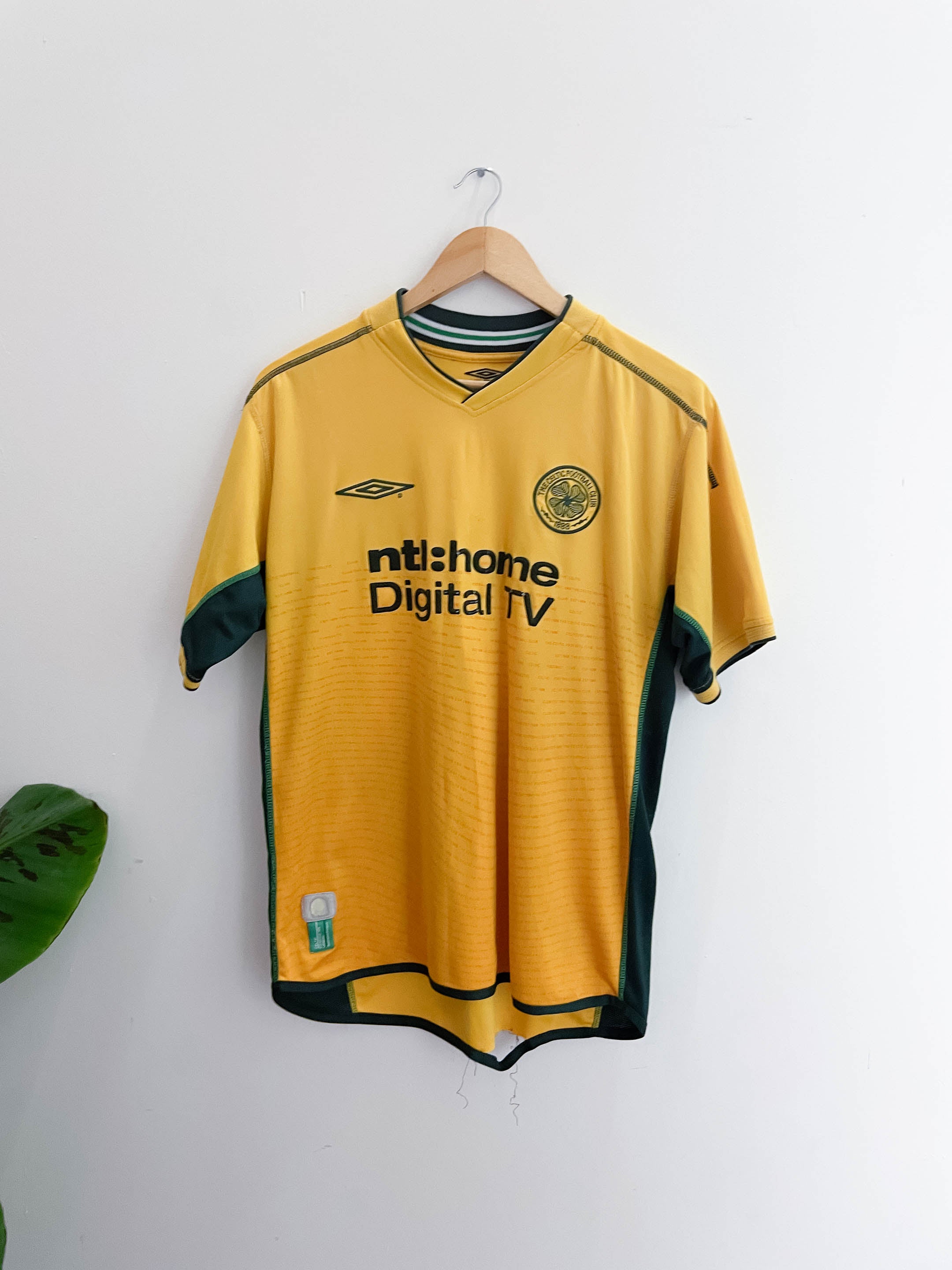 Celtic 2002 - 2003 away football shirt jersey camiseta Umbro size S long  sleeves