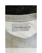Vintage Calvin Klein Women's Grey Sweatshirt - Size Large 