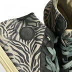 Paul Green Black and white zebra print sneakers with a 2.5" heel #y2k #zebraprint uk size 6 sku 6996