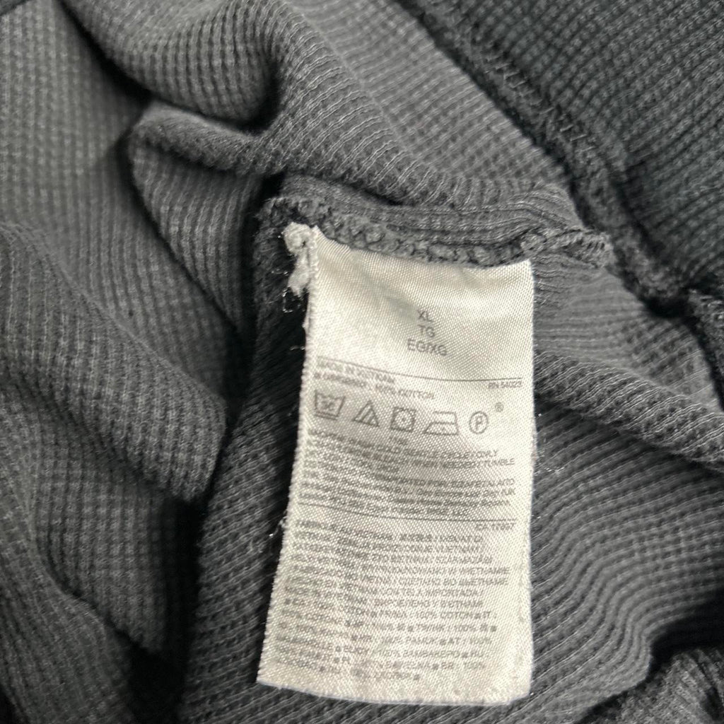 Banana Republic Hoodie Men's Extra Large Gray Waffle Knit Pullover Long Sleeve in XL L29 W25