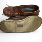 M&S BLUE HARBOUR MEN'S NROWN LEATHER LACE UP LOAFER SHOES SIZE UK 9 EU 43/44VGC