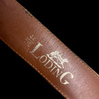 Rubynee Vintage y2k mens Loding leather brown belt