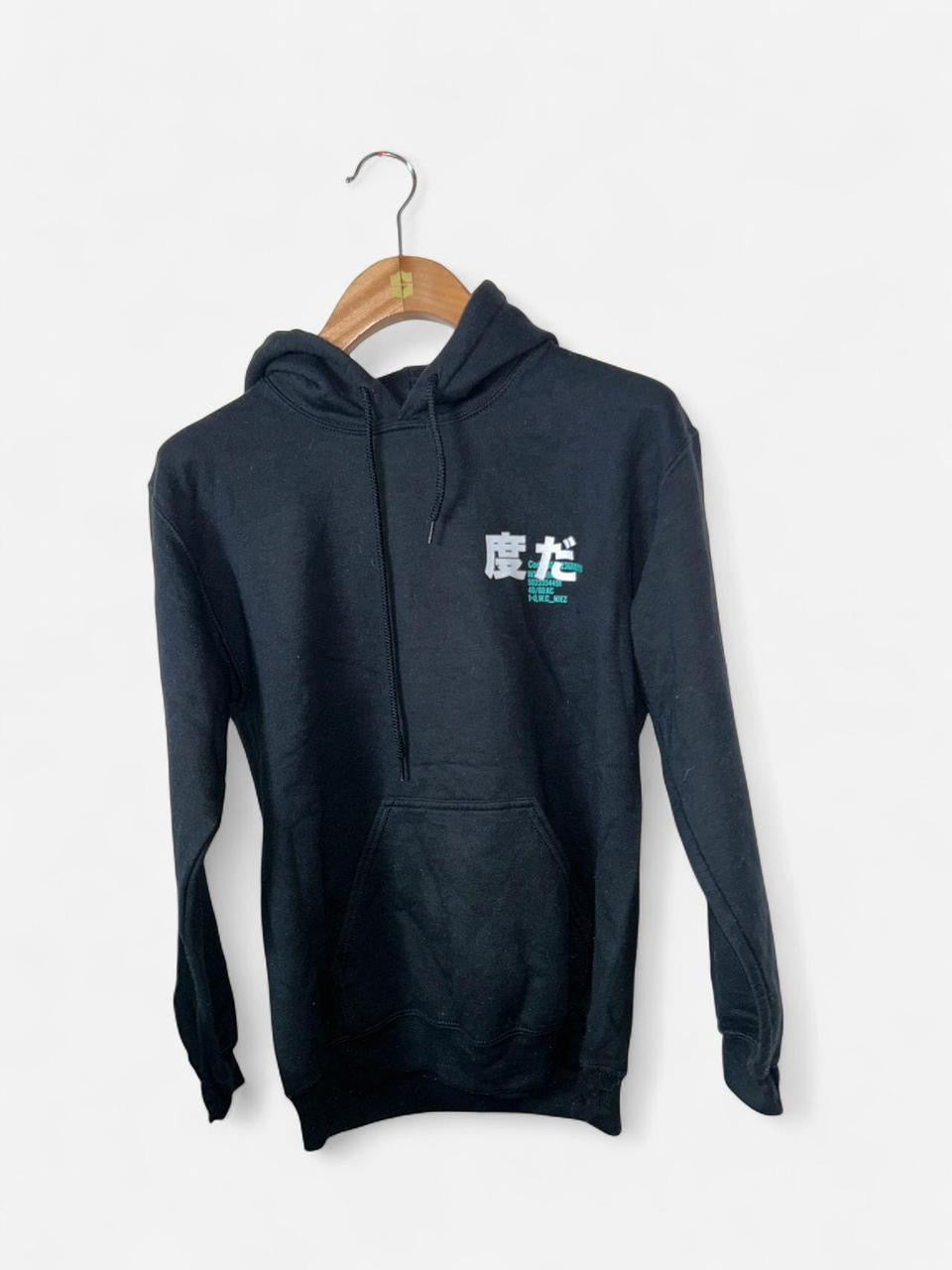 River island Union Pain Reflective black hoodie size small