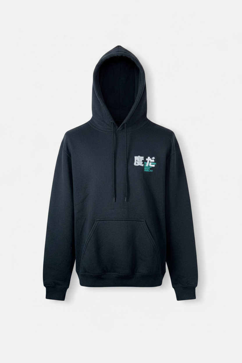 River island Union Pain Reflective black hoodie size small