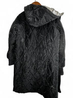 Women’s Black Down Padded Coat size XL Womens Full Zip Long Puffer Jacket Hooded