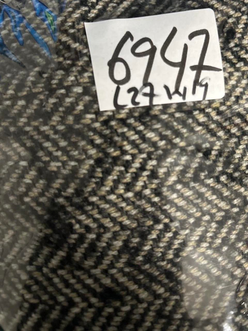 Paul Costelloe Womens Grey tweed button neck faux fur wool Blazer Size M L27W19 SKU 6947