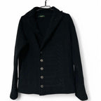Black Zara napoleon wool knit style  jacket with button-up closure, 2 front pockets, and 2 side pockets #winterjacket L 31 W 21 sku 6952