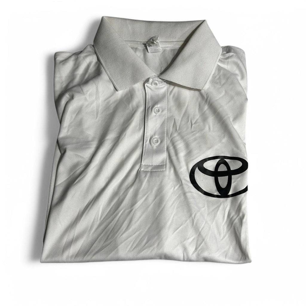 Polo Toyota Performance Golf Shirt Men Polyester Gift Black Grey White Sku 6843