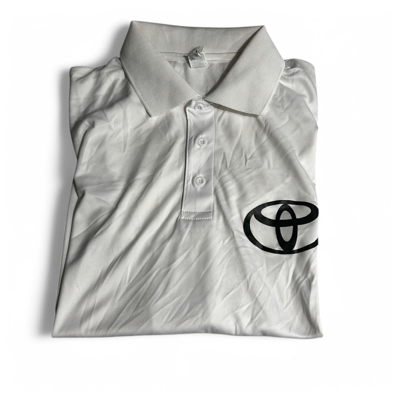 Polo Toyota Performance Golf Shirt Men Polyester Gift Black Grey White Sku 6843
