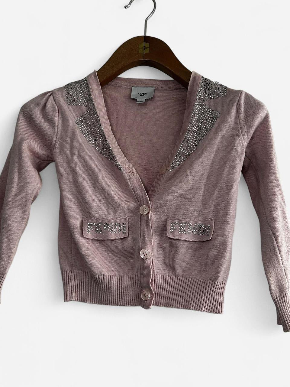 Fendi Children Kids Girls Pink Jumper Sweater Size 5/6Years