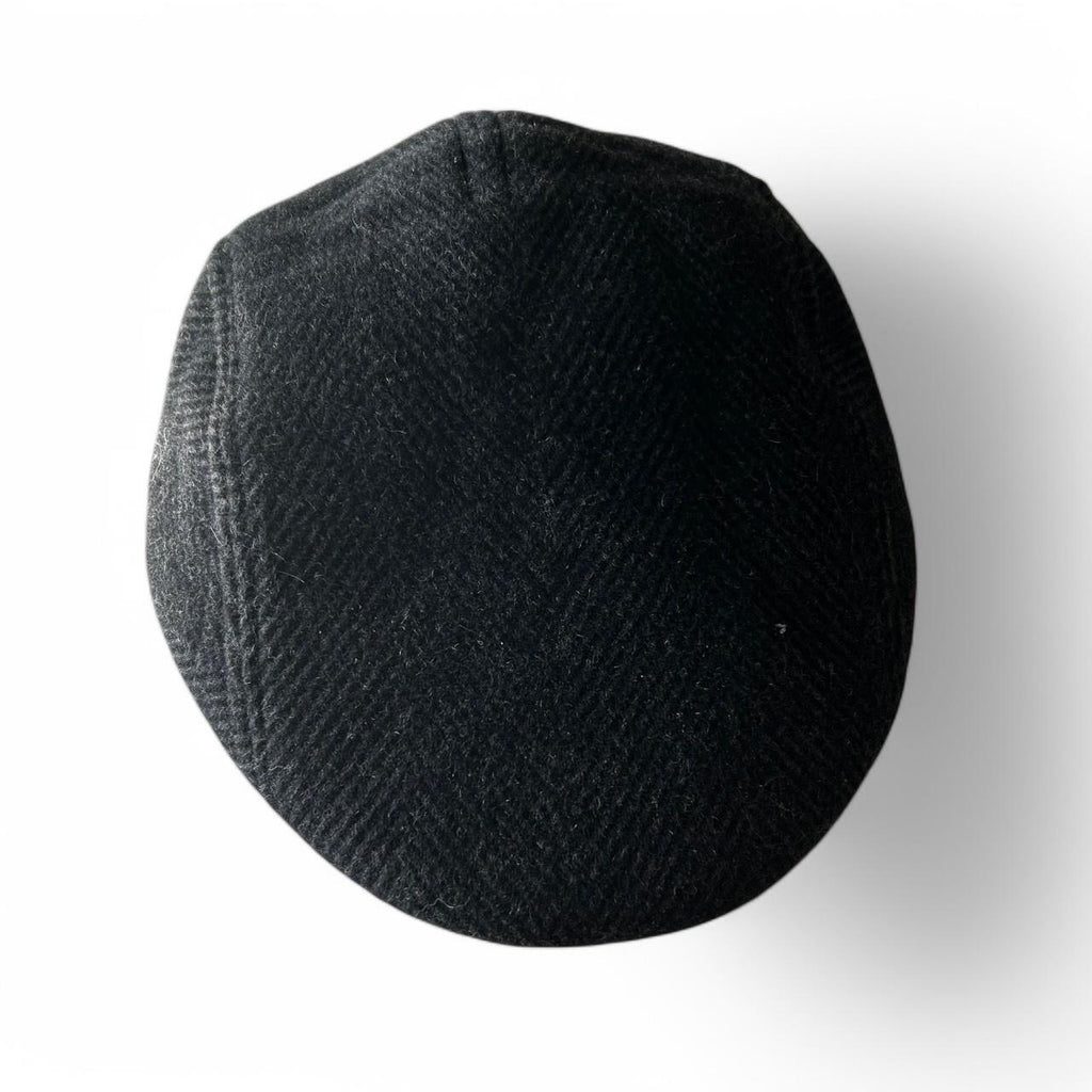 Vintage men's grey plaid flat cap| SKU 6813