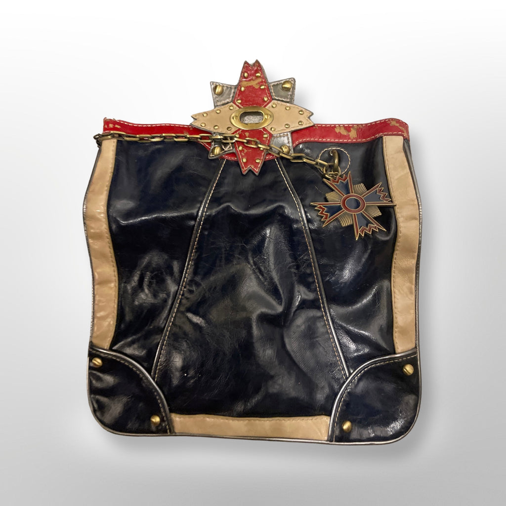  Rubynee Vintage y2k River Island Navy Blue Clutch Bag