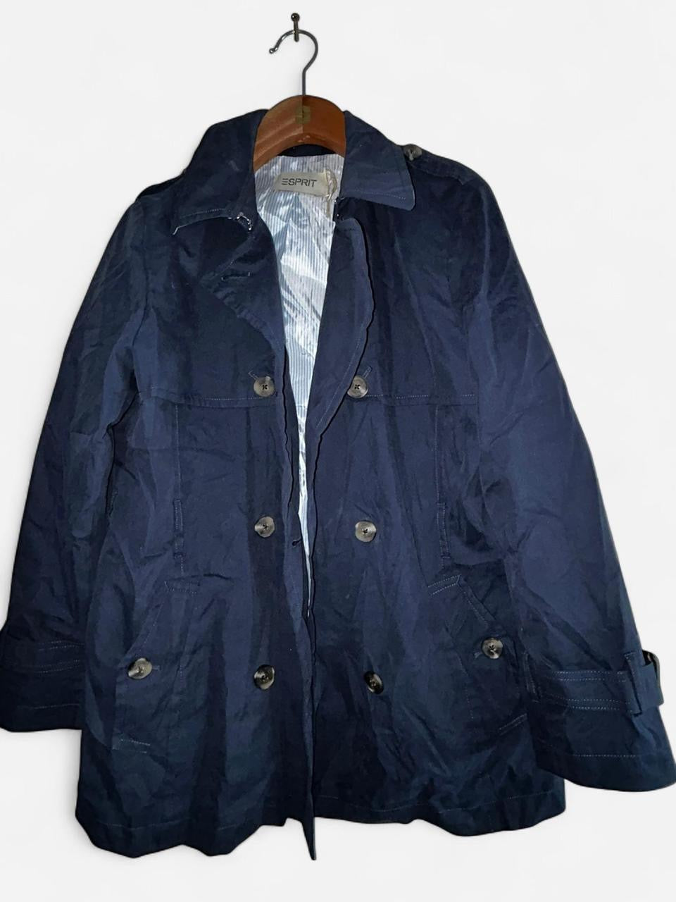 Esprit WoMens Navy Middle Length Coat Shell Blend Outwear Size XL  SKU 7063