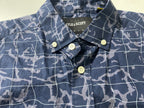 Lyle And Scott Vintage Mens Printed button up Through shirt Navy Pool Print 