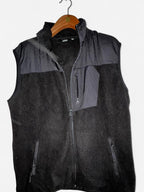 Site Xl men’s Black fleece vest with zipper pockets #fleecevest collar to hem 33 pit to pit 26 sku 7068