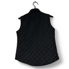 Karen Scott Women’s golf Black quilted fleece vest #fleecevest in small L26 W21 SKU 6888