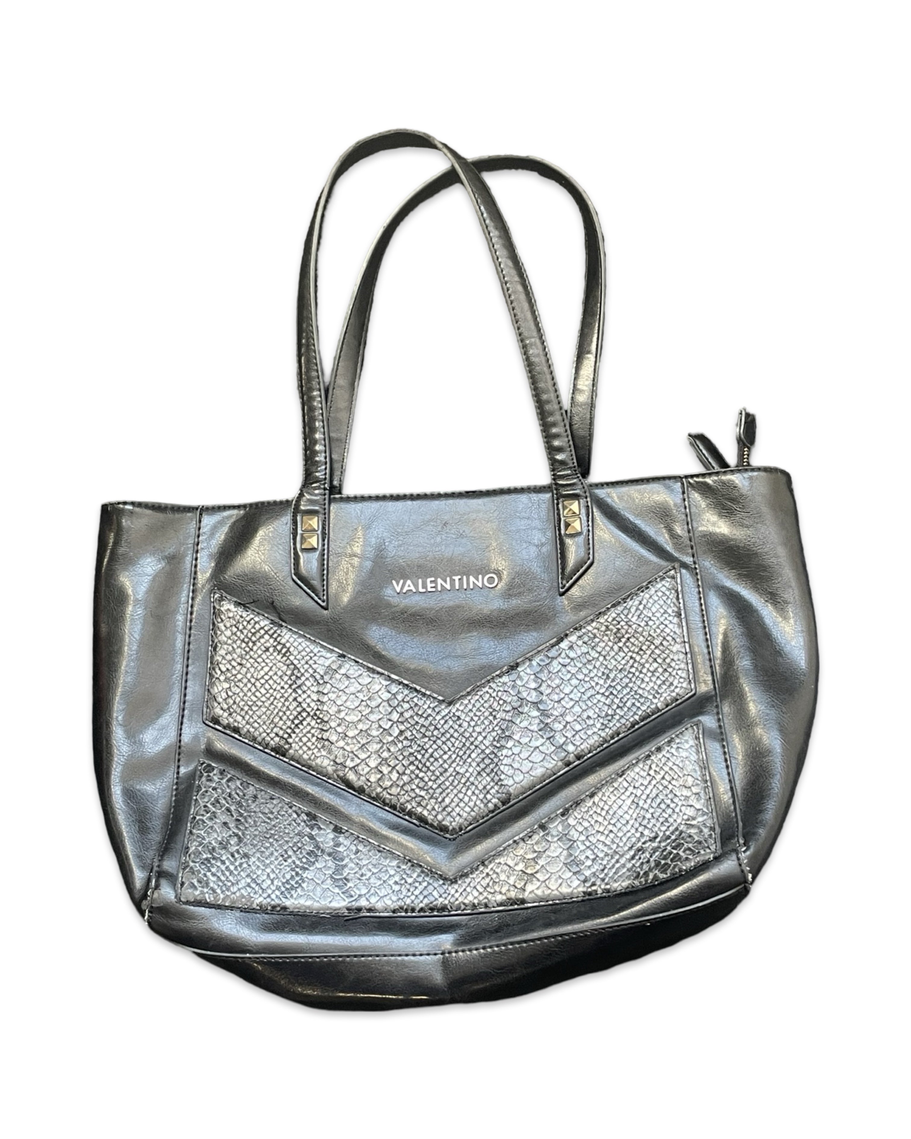 90s Stunning vintage Valentino silver tote Handbag SKU 4074.