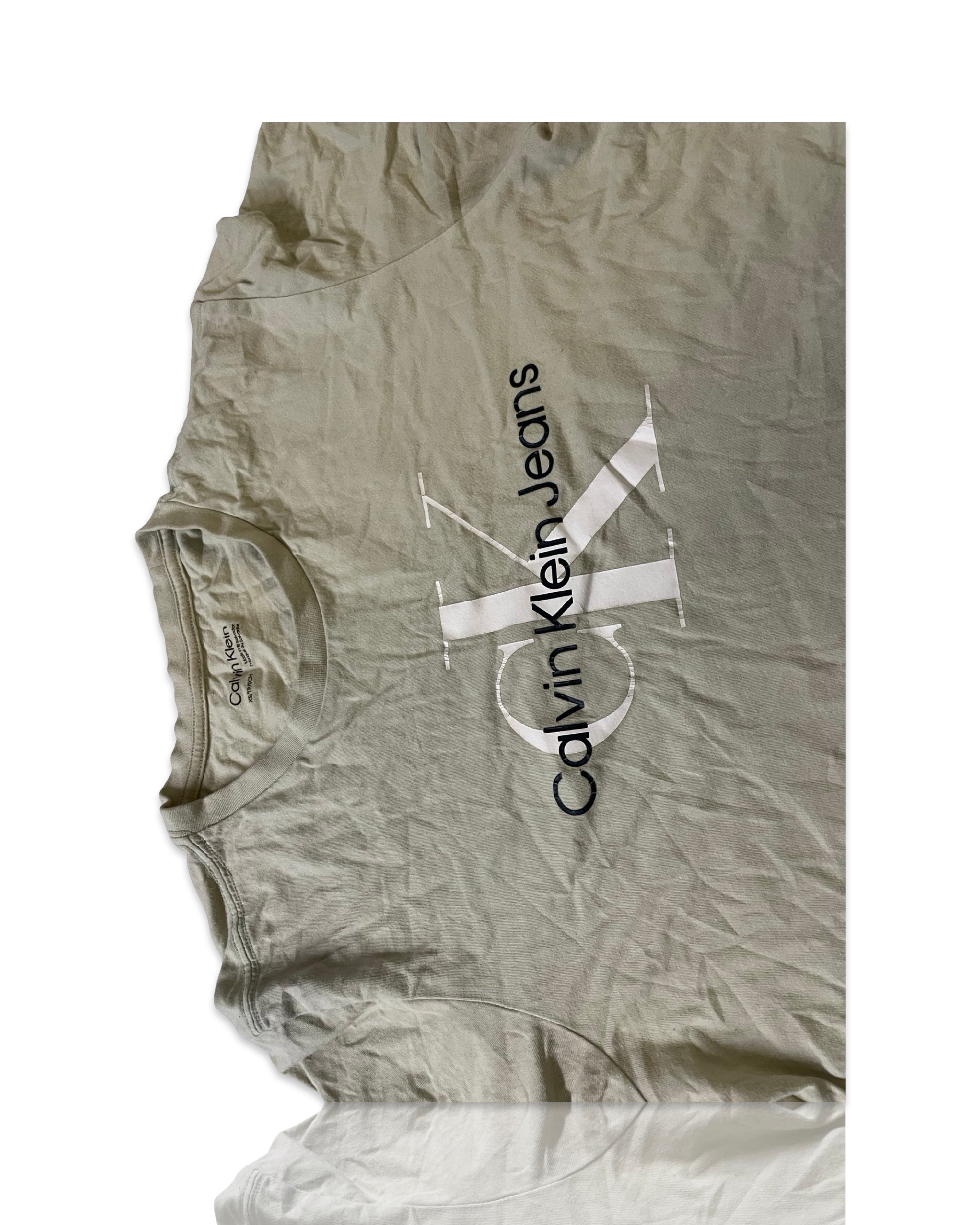 Vintage 90s Calvin Klein USA Made T Shirt Short Sleeve Mens  IN XS L 27 W18 sku |4270