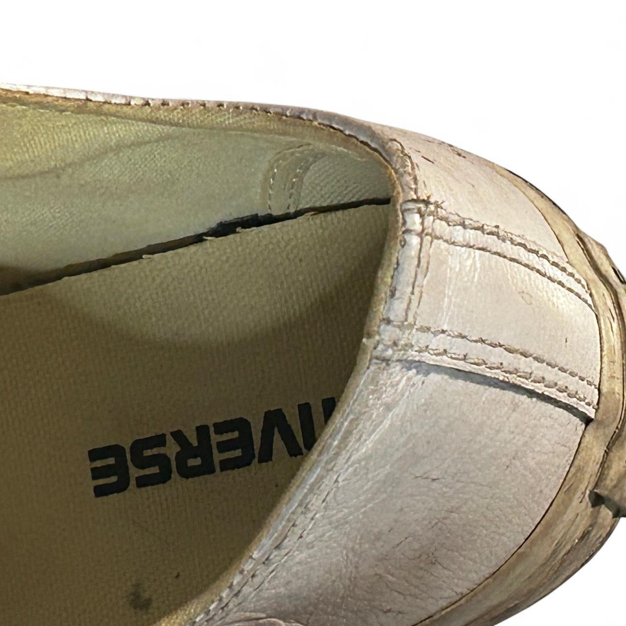 Unisex White leather Converse trainers with a worn look #streetwear size 6 men’s size 8 women’s  sku 6975