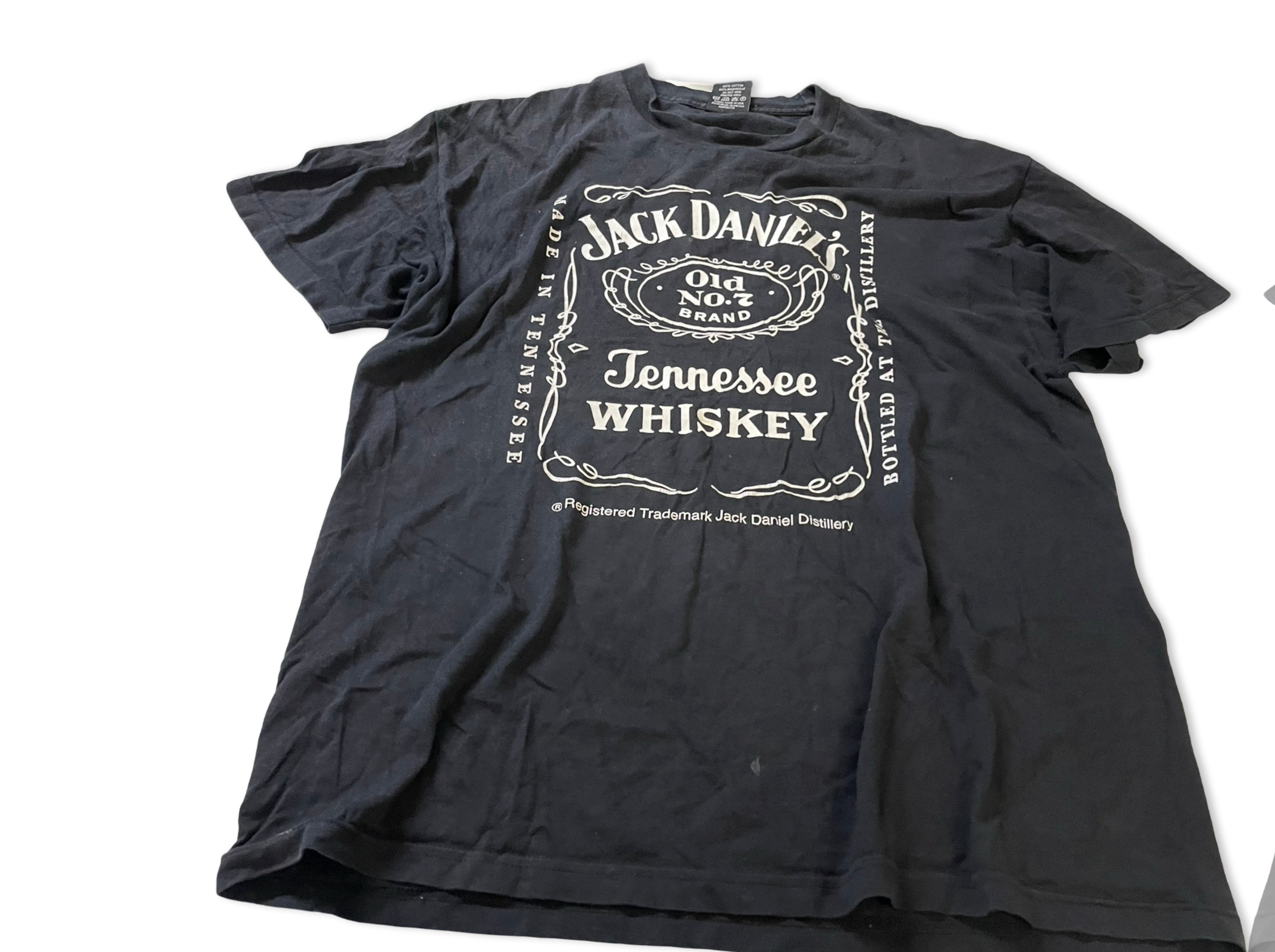 Vintage t shirt, 1980s t shirt, Jack Daniels t shirt, whiskey t shirt, motorcycle t shirt, black t shirt, vintage clothing, size XL L29 W22 |SKU 4180