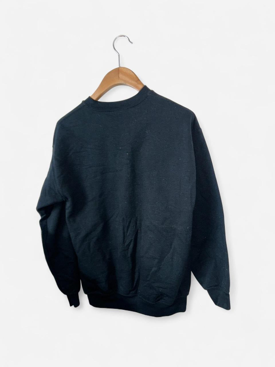 black Chicago Illinois graphic print crew-neck sweatshirt made from a cotton blend.