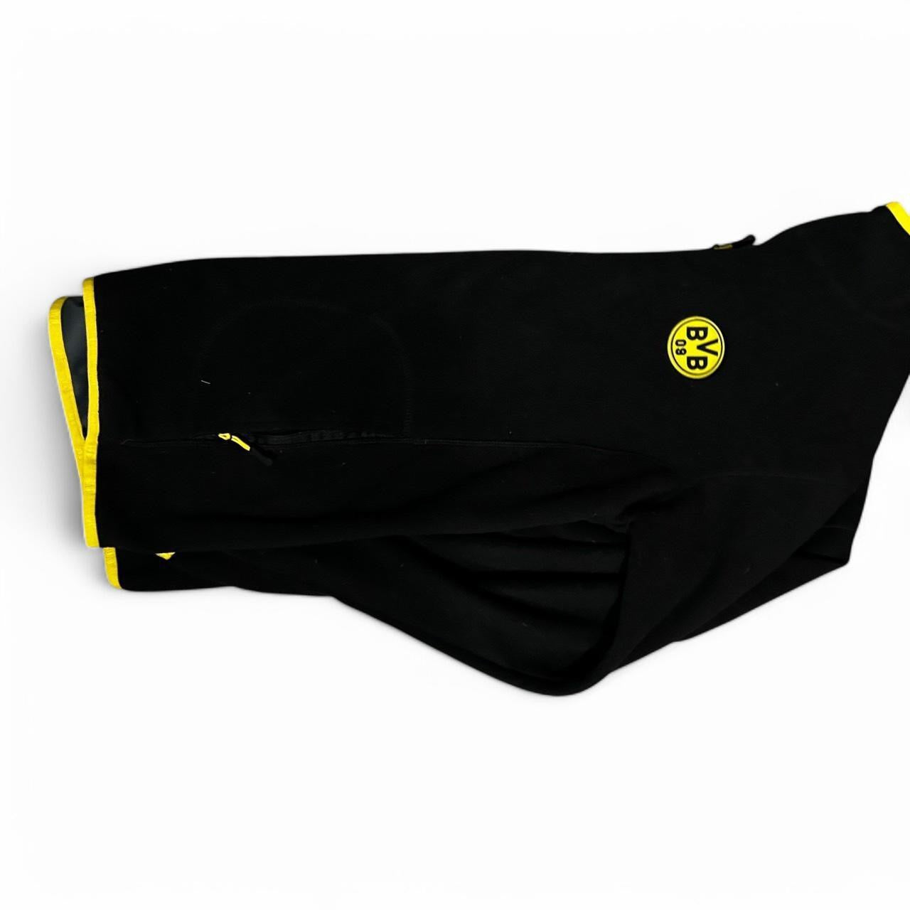 Dortmund Borussia fleeced Men UK L US Football Soccer Tracksuit Jacket Black Zip