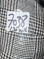 ZARA WOMAN WOOL BLEND PLAID STRAIGHT CUT BLAZER Taupe Grey, size Small