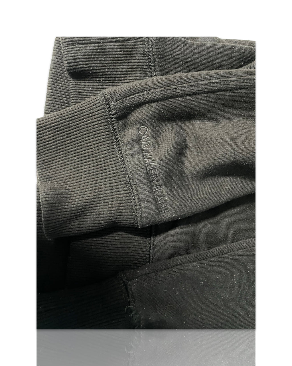 Vintage men's CALVIN KLEIN Jeans center logo black sweatshirt Size S oversize faded pullover|SKU 4243