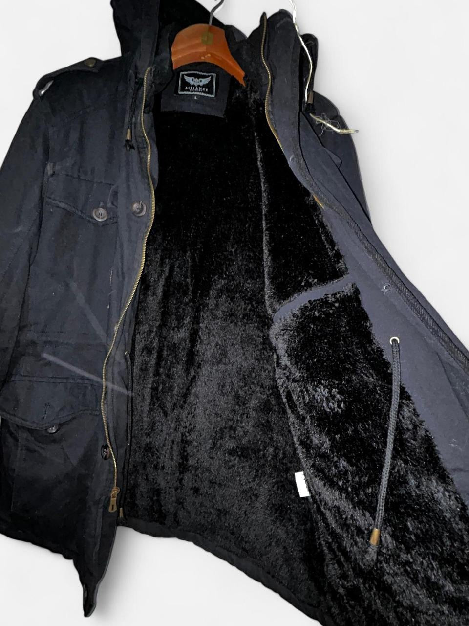 Alliance Fashion Unisex Full Zip Hooded Winter Jacket Grey Size L