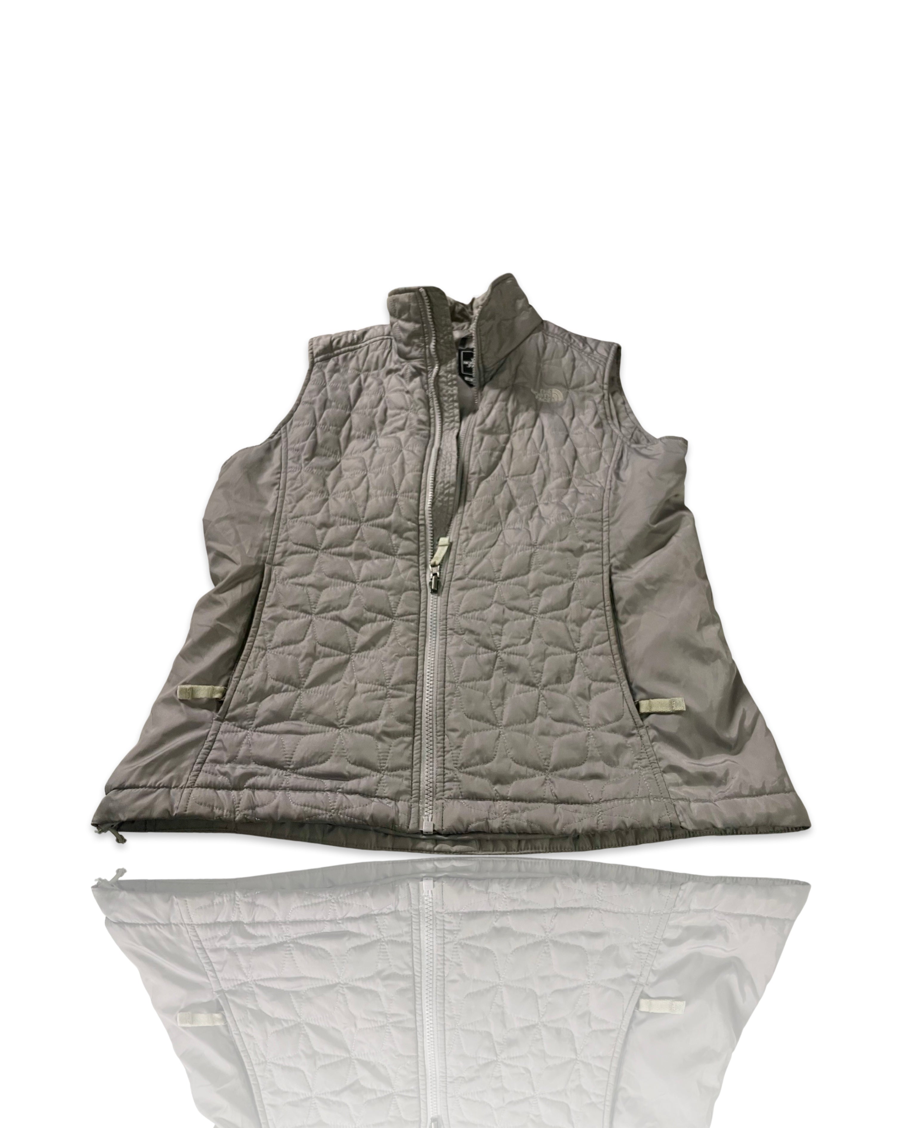  Vintage The North Face Gray Fleece Vest - Size Large - Embroidered - Woman’s -