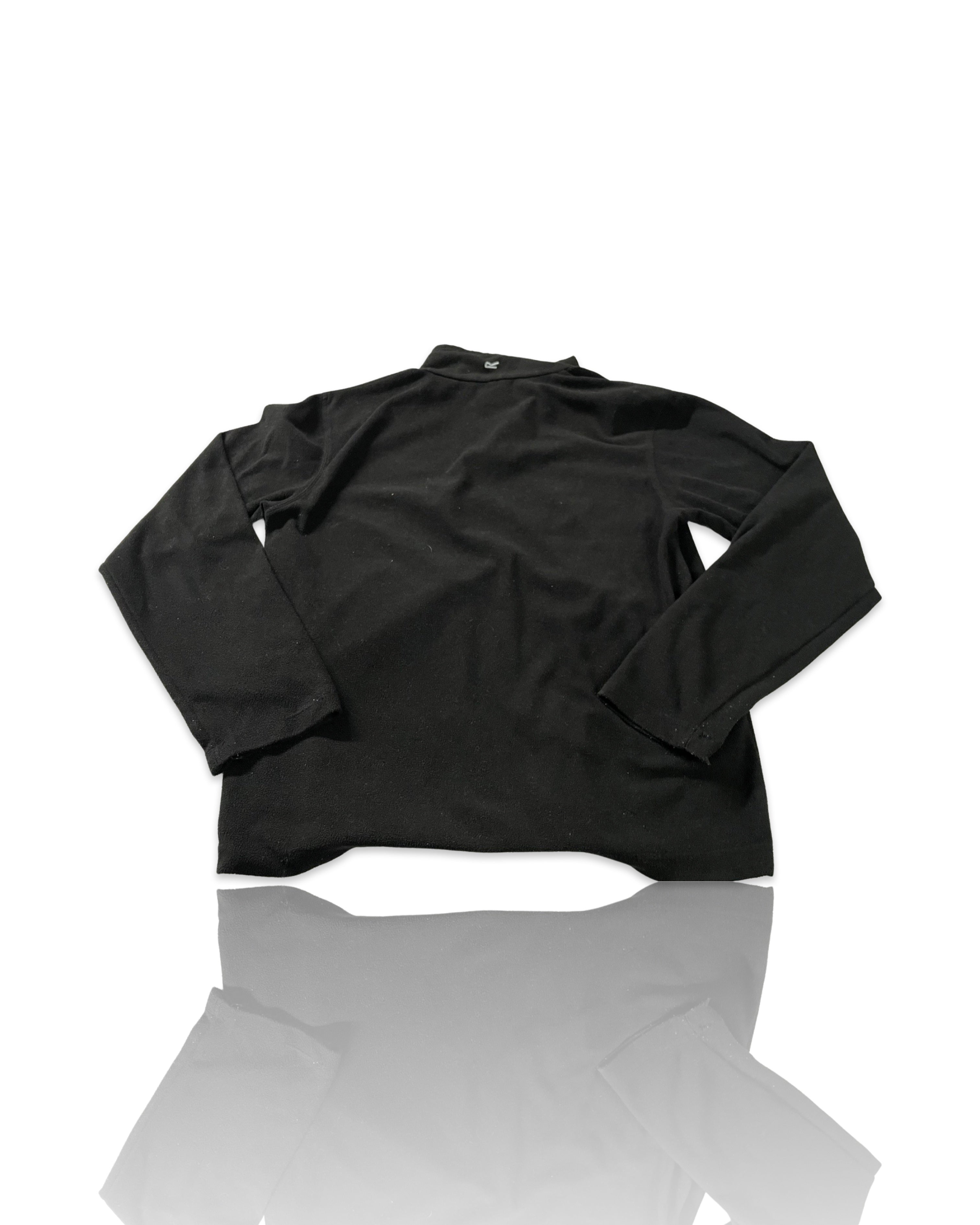 Cliche Vintage| Vintage Black Regatta Montes Mens Golf Half Zip Fleece Jacket Pullover Jumper Top