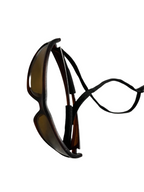 Vintage brown polarized rhinestone sunglasses with adjustable rope| SKU 4500