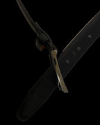 Vintage Genuine black mens leather square buckle belt size m