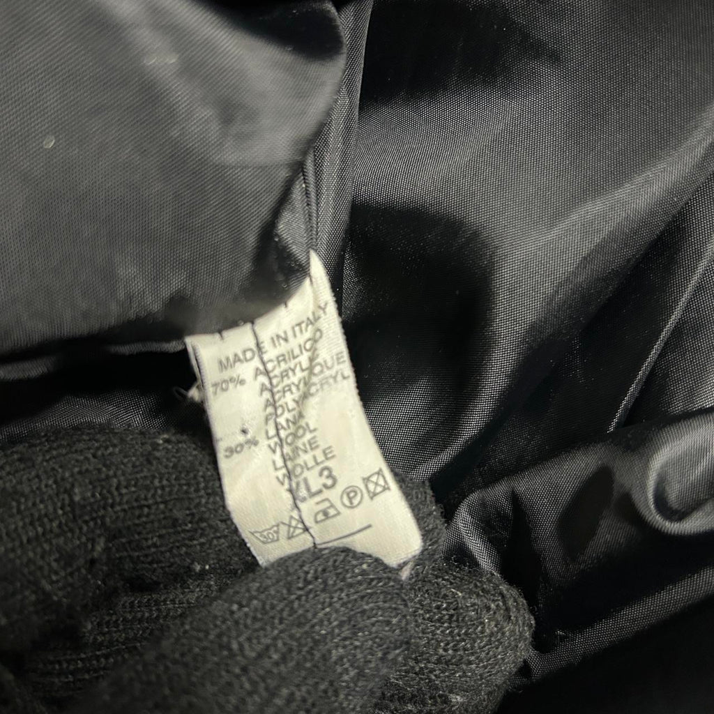 Made in Italy Black and multi-coloured Italian wool coat with a touch of boho flair #bohostyle #wintercoat one size 3XL L 38 W21 SKU 6892