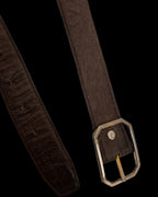 Vintage brown leather mens belt