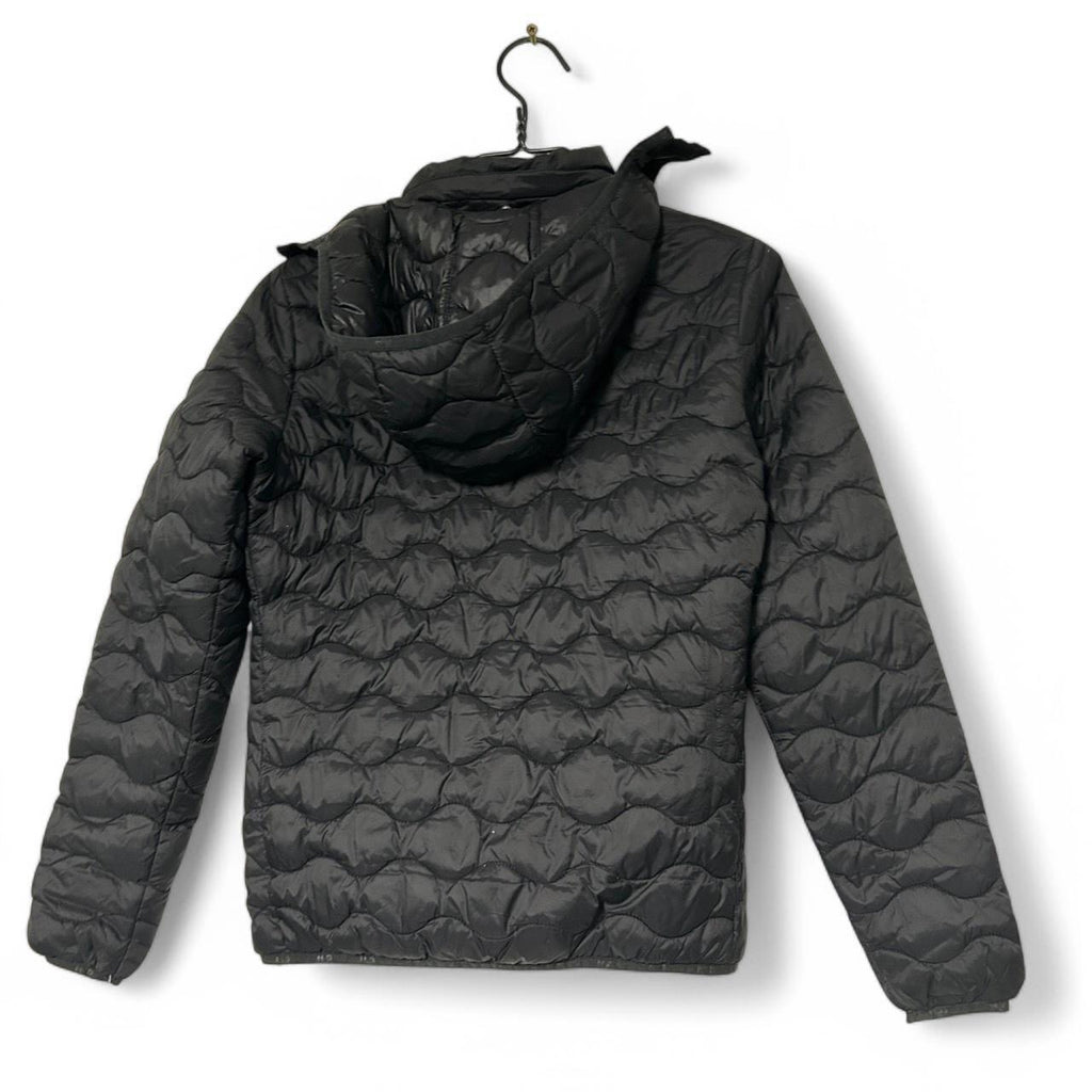 H20 Women's winter Zip Up high neck Snap Black Puffer Jacket in S pt 26 w 22 SKU 6873