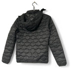 H20 Women's winter Zip Up high neck Snap Black Puffer Jacket in S pt 26 w 22 SKU 6873