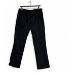 Kenneth Cole Womens Pants Size 31 Black Solid Cropped Straight Leg Slacks Cotton