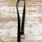 Vintage black leathers men belt