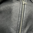 Man & Womans Black Faux Shearling Jacket Size S/M Outdoors - NO BELT  SKU 6919