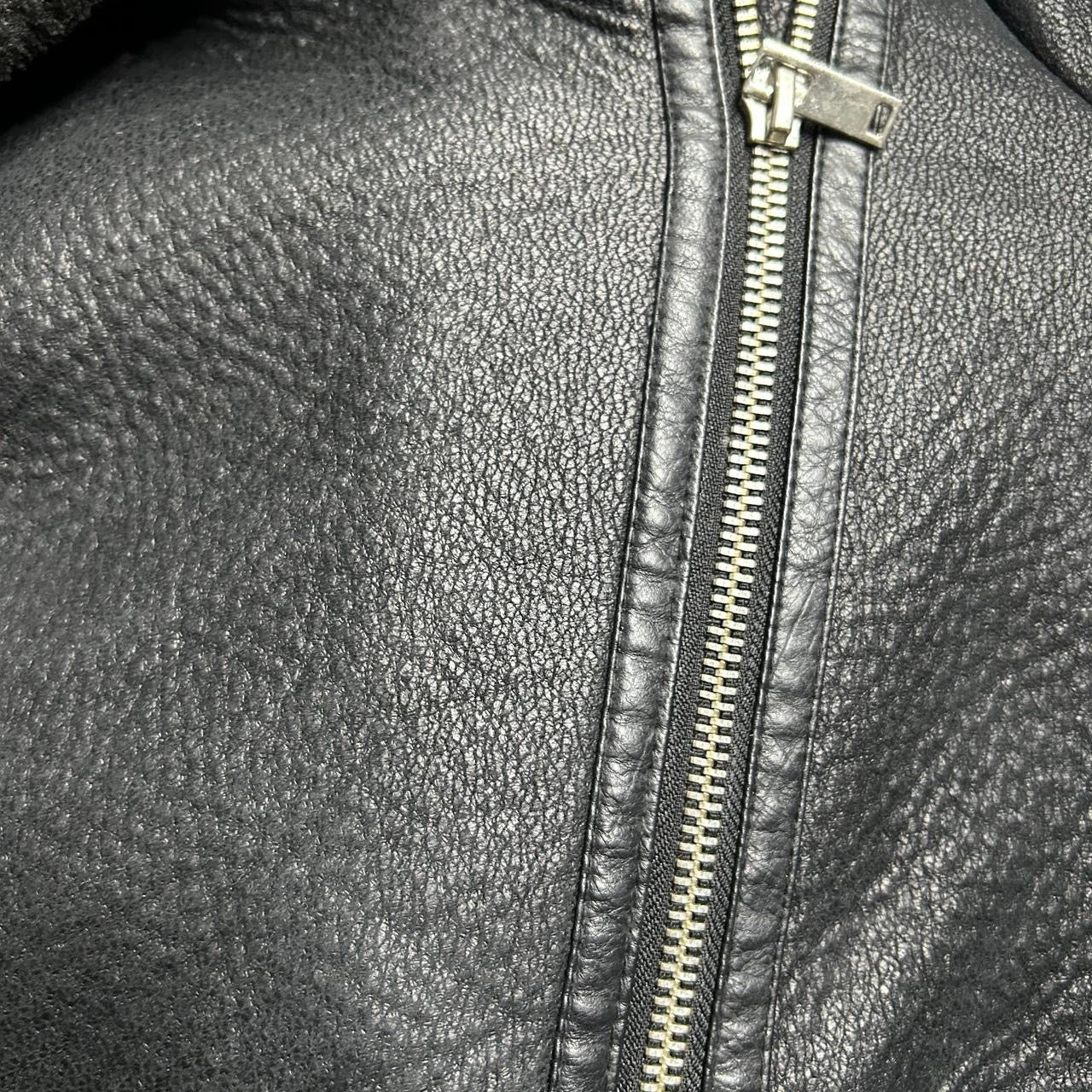 Man & Womans Black Faux Shearling Jacket Size S/M Outdoors - NO BELT  SKU 6919