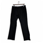 Kenneth Cole Womens Pants Size 31 Black Solid Cropped Straight Leg Slacks Cotton L30 W31 SKU 6962