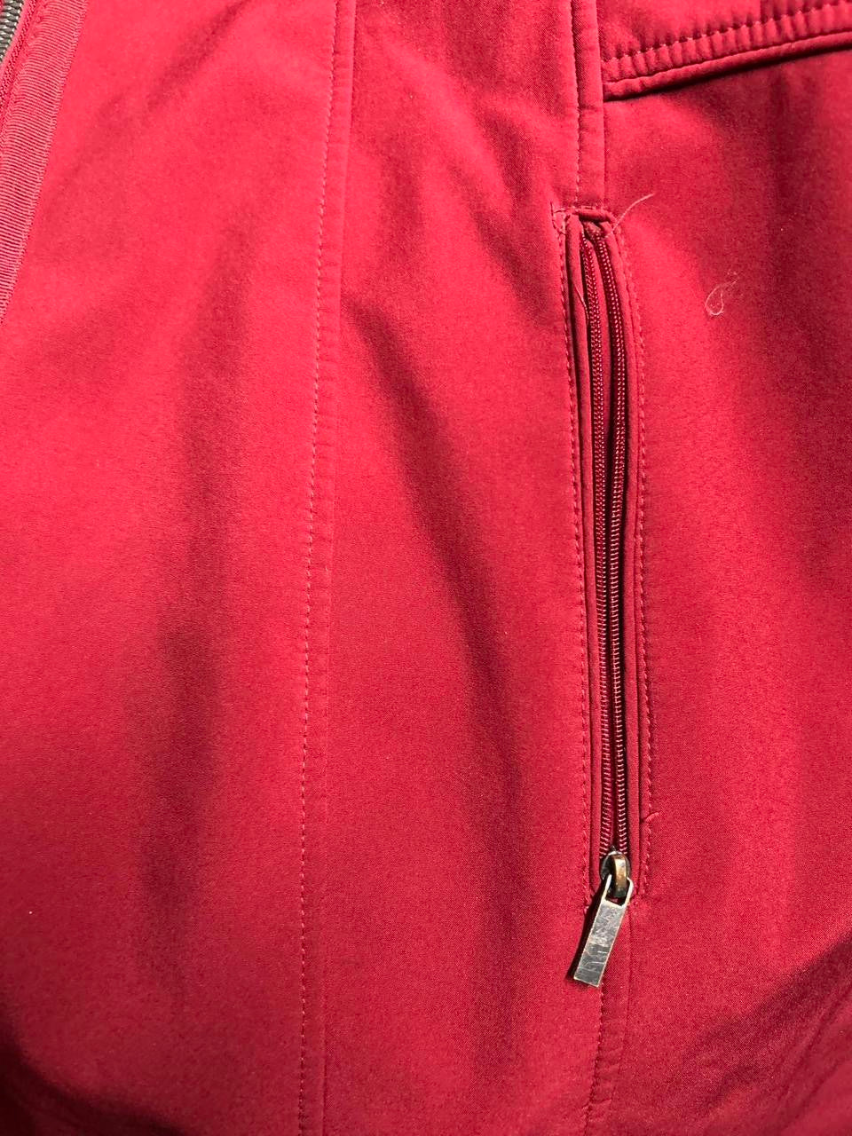 Vintage French Connection Women's Red Parka Jacket, Fleece-Lined 2-Layer Coat, Size XL - SKU 6932