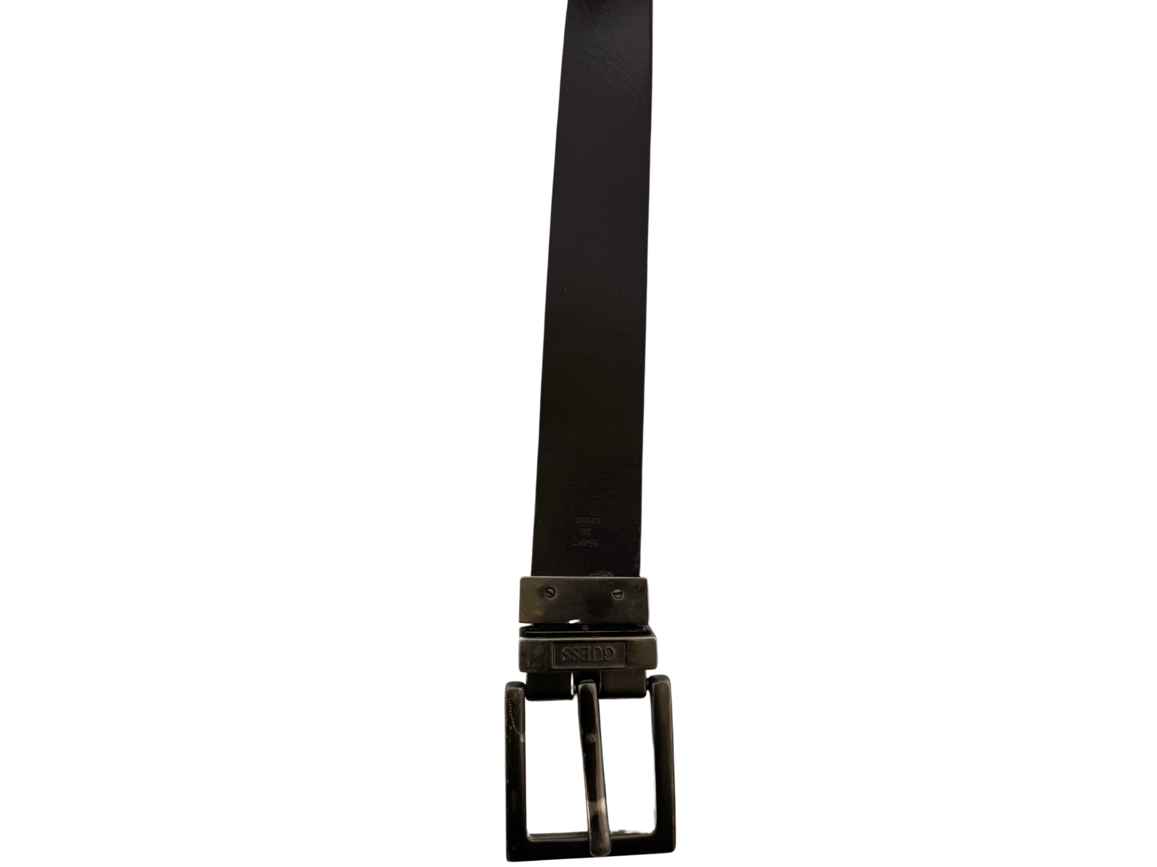 Vintage Guess black leather mens belt size M