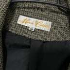 Women’s Maria Celeste Brown and black houndstooth cropped blazer with gold buttons #houndstooth pt 26 l 21 in medium sku 6872