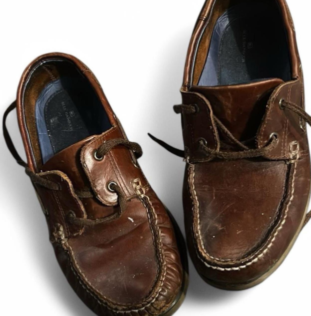 BLUE HARBOUR MEN'S BROWN LEATHER LACE UP LOAFER SHOES SIZE UK 9 EU 43/44VGC SKU 6745