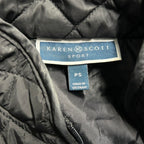 Karen Scott Women’s golf Black quilted fleece vest #fleecevest in small L26 W21 SKU 6888